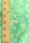 Kiwi Green Minky Rose/Rosette Floral Baby Soft Fabric / Sold By The Yard
