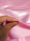 Solid Shiny Bridal Satin Fabric / Turquoise / Sold By The Yard