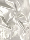 Solid Shiny Bridal Satin Fabric / White / Sold By The Yard