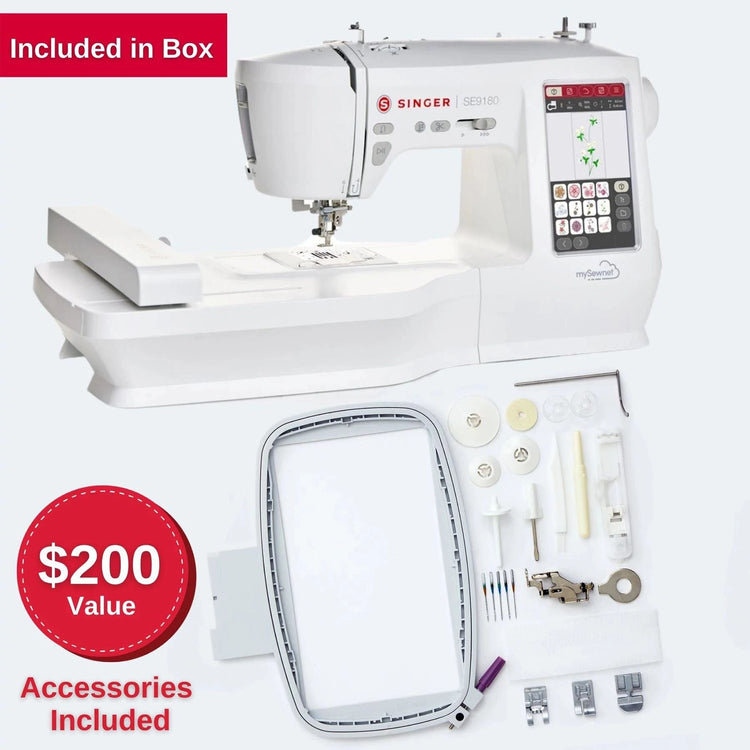 SINGER® SE9180 Sewing & Embroidery Machine & Extension Table Bundle -- Product Image