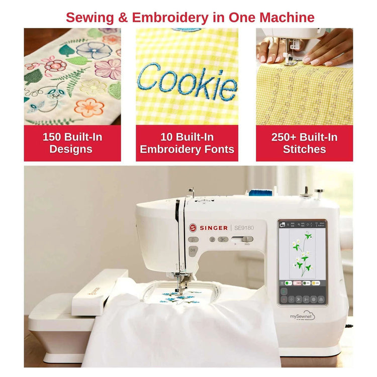 SINGER® SE9180 Sewing & Embroidery Machine & Extension Table Bundle -- Product Image