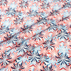 SINGER® Fabric, 100% Cotton, Red, Wht Blue Fireworks On White, Cut by the Yard