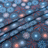 SINGER® Fabric, 100% Cotton, Patriotic Fireworks In Navy Sky, Cut by the Yard
