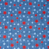 SINGER® Fabric, 100% Cotton, Red & Blue Stars On Texture, Cut by the Yard