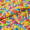 SINGER® Fabric, 100% Cotton, Rainbow Packed Colored Pencils, Cut by the Yard