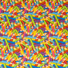 SINGER® Fabric, 100% Cotton, Rainbow Packed Colored Pencils, Cut by the Yard