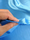 Solid Medium Weight Shiny Satin Fabric / Dark Brown