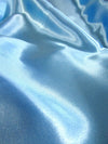 Solid Medium Weight Shiny Satin Fabric / Ivory