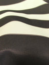 2 Tone Stripe Deck Canvas Outdoor Waterproof Fabric / Aqua/White / Sold By The Yard Closeout!!!