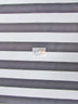 2 Tone Stripe Deck Canvas Outdoor Waterproof Fabric / Black/White / Sold By The Yard Closeout!!!