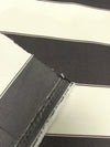 2 Tone Stripe Deck Canvas Outdoor Waterproof Fabric / Black/White / Sold By The Yard Closeout!!!