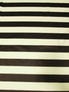 2 Tone Stripe Deck Canvas Outdoor Waterproof Fabric / Orange/Off White / Sold By The Yard Closeout!!!