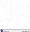 Sorbet Flannel White With Pink Tonal Dots Cotton 44" / 45" Fabric per yard