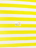 Poly Cotton 1 Inch Stripe Fabric / Yellow/White / Sold By The Yard