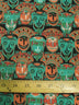 African Cultural Masks Multi Green Polyester Cotton Fabric