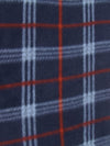 Tartan Plaid Polar Fleece Fabric / Navy/Red / Sold By The Yard
