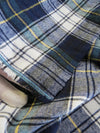 Tartan Plaid Uniform Apparel Flannel Fabric / Red/Blue
