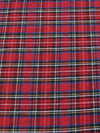 Tartan Plaid Uniform Apparel Flannel Fabric / Red/Multi-Color / Sold By The Yard