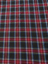 Tartan Plaid Uniform Apparel Flannel Fabric / Black/Red