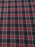 Tartan Plaid Uniform Apparel Flannel Fabric / Black/Red