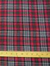 Tartan Plaid Uniform Apparel Flannel Fabric / Red/Gray||color:Red/Gray