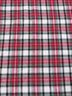 Tartan Plaid Uniform Apparel Flannel Fabric / White/Red