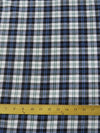 Tartan Plaid Uniform Apparel Flannel Fabric / White/Black||color:White/Black
