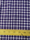Tartan Plaid Uniform Apparel Flannel Fabric / Purple/White / Sold By The Yard||color:Purple/White