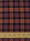 Tartan Plaid Uniform Apparel Flannel Fabric / Orange/Black / Sold By The Yard||color:Orange/Black