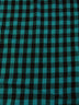 Buffalo Plaid Flannel Fabric Turquoise/Black