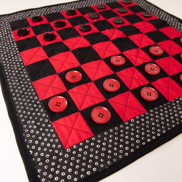 Quilted Checkers Game Board